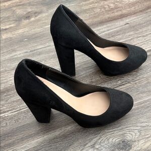 Mix No. 6 Black Suede Heels